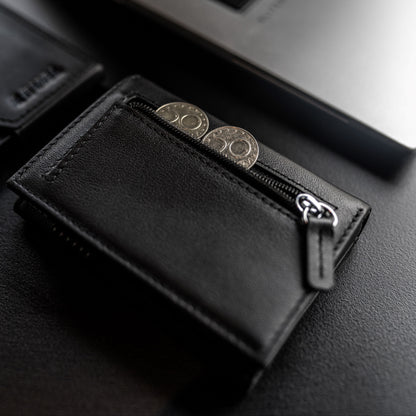 Проследимият кожен портфейл EP302 с RFID защита