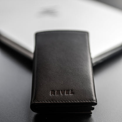 Проследимият кожен портфейл EP302 с RFID защита